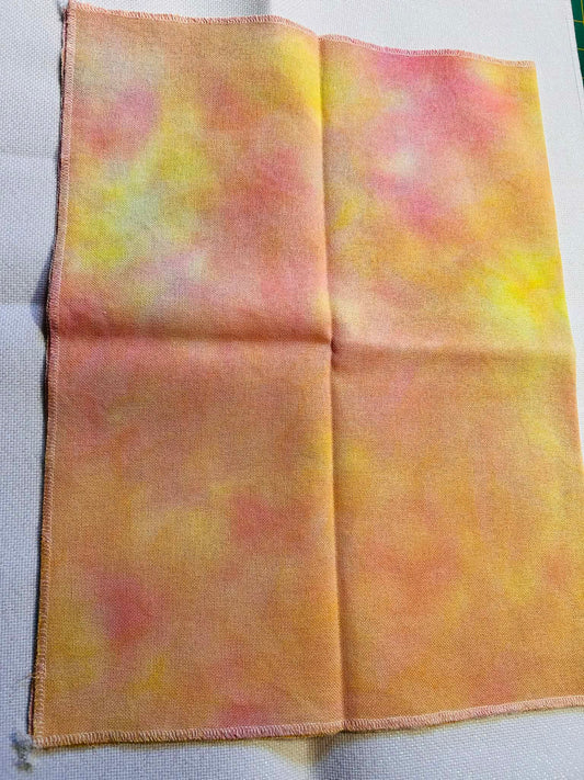 Frangipani ~ 28ct Lugana ~ 17 x 26