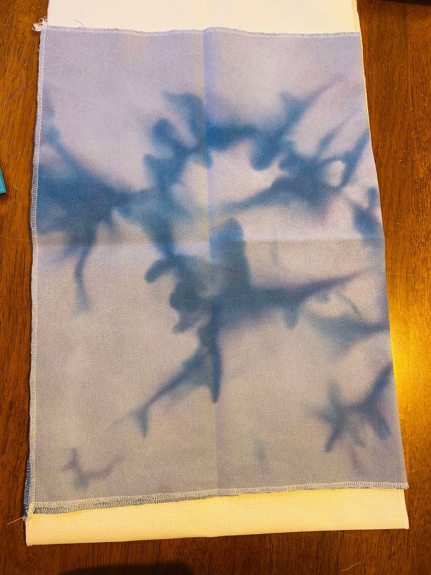 Ice Dye Blue 6 ~ 28ct Lugana ~ 17 x 26 Mis dye