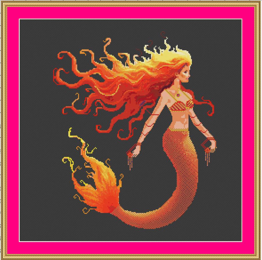 Seraphina ~ Fire Elemental Mermaid
