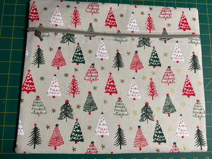 Linen Christmas Trees ~ Large (Moss Zip)