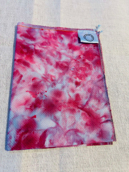 Ice Dye Split ~ Pink #1 ~ 14ct Aida ~ 13 x 17 (Misdye)