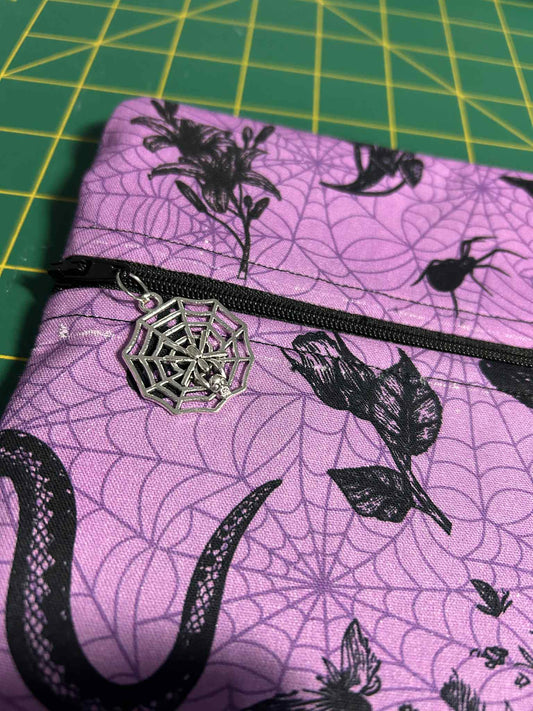 Purple Skulls and Webs ~ Large
