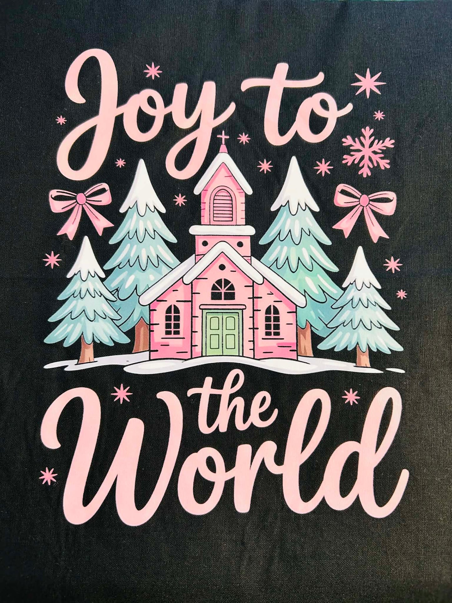 Santa on Pink (Gold Glitter) ~ Small