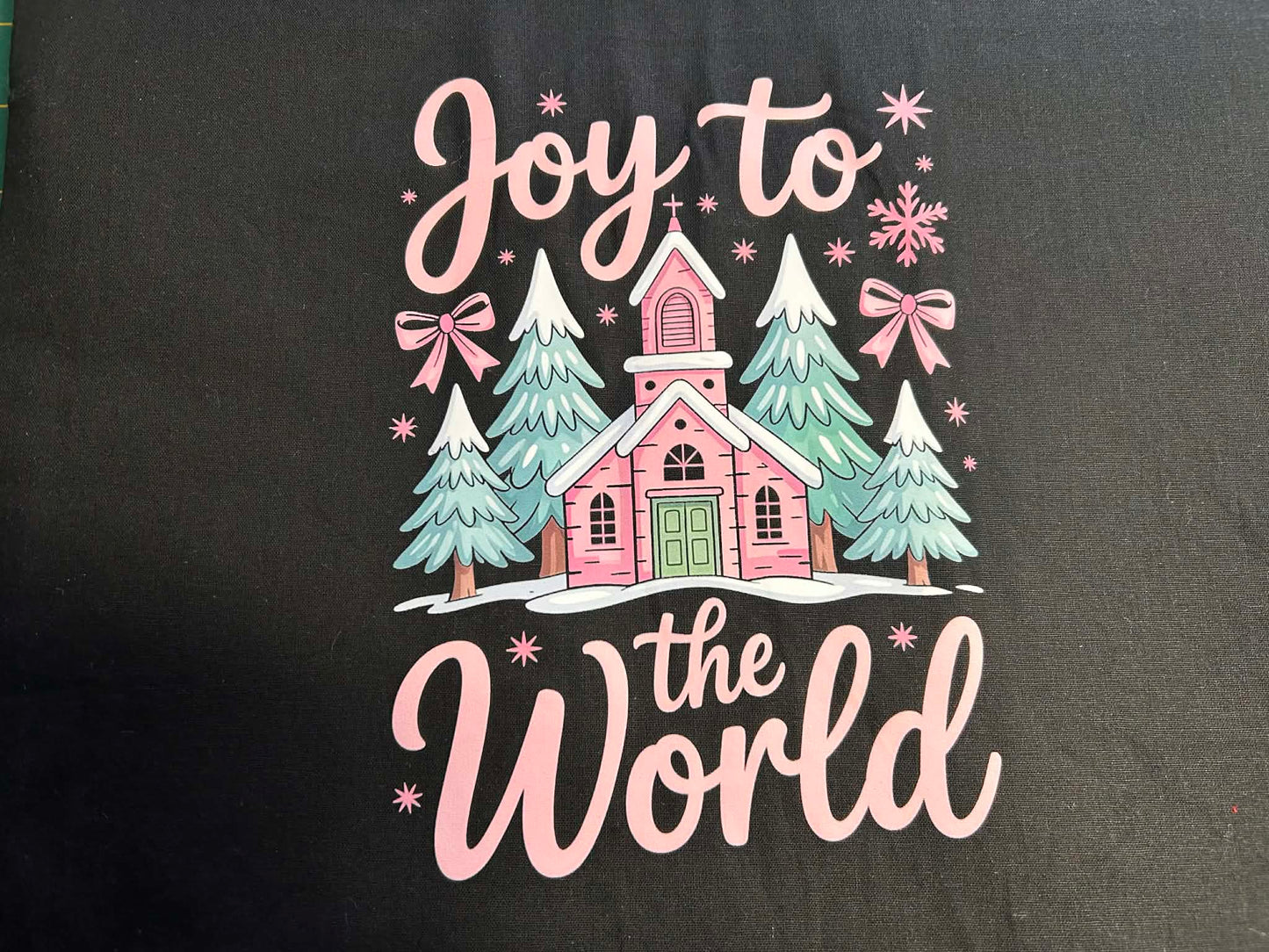 Santa On Pink (Gold Glitter) ~ Large (Red Zip)