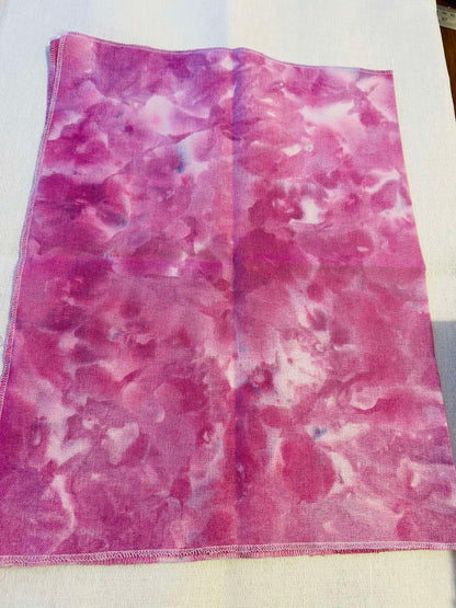 Ice Dye Split Pink#4 ~ 28ct Lugana ~ 17 x 26