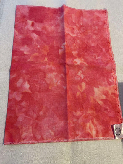 Ice Dye Split Red#3 ~ 28ct Lugana ~ 17 x 26